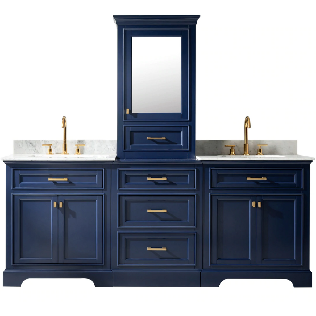 Roman Bathroom Ceramic Vanity With Double Sink Set At BathSelect